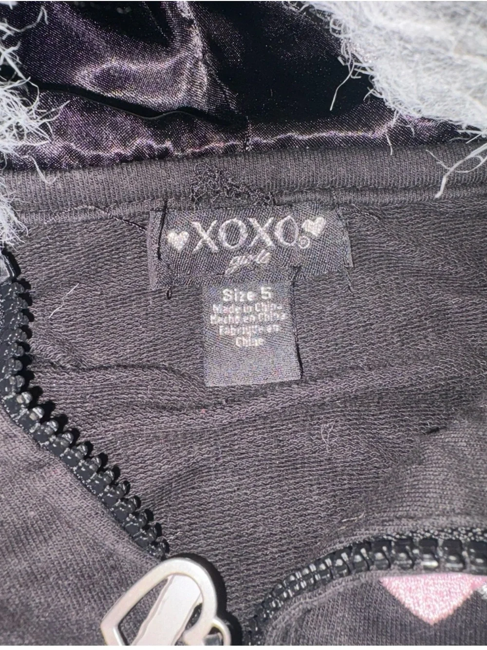 XOXO toddler girl's vest size 5 faux fur